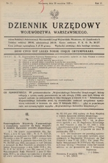 Dziennik Urzędowy Województwa Warszawskiego. 1925, nr 11