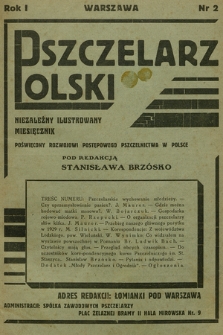 Pszczelarz Polski : niezależny ilustrowany miesięcznik poświęcony rozwojowi postępowego pszczelnictwa w Polsce. 1930, nr 2