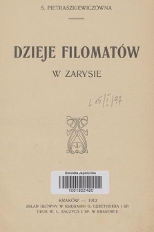 Dzieje Filomatów w zarysie