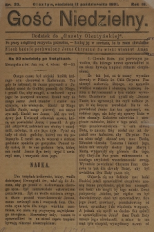 Gość Niedzielny : dodatek do „Gazety Olsztyńskiej”. 1901, nr 20