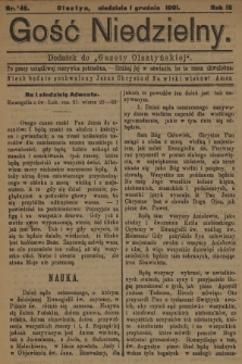 Gość Niedzielny : dodatek do „Gazety Olsztyńskiej”. 1901, nr 46