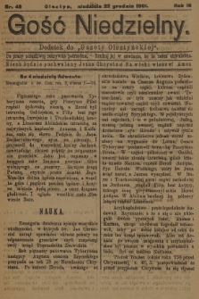 Gość Niedzielny : dodatek do „Gazety Olsztyńskiej”. 1901, nr 49