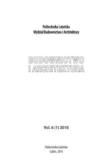 Budownictwo i Architektura. Vol. 6 (2010), 1