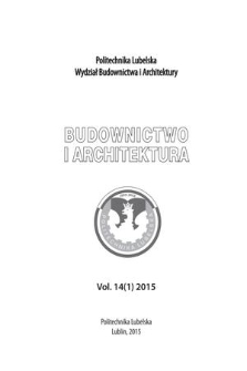 Budownictwo i Architektura. Vol. 14 (2015), 1