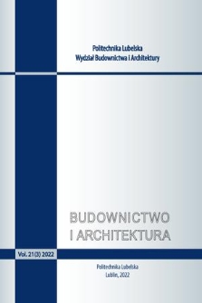 Budownictwo i Architektura. Vol. 21 (2022), 3