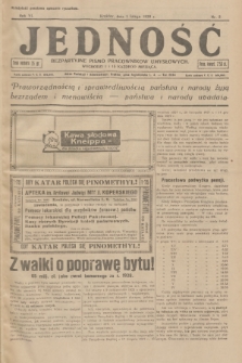 Jedność : bezpartyjne pismo pracowników umysłowych. R.6, 1930, Nr 3