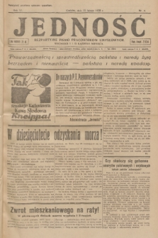 Jedność : bezpartyjne pismo pracowników umysłowych. R.6, 1930, Nr 4