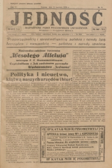 Jedność : bezpartyjne pismo pracowników umysłowych. R.6, 1930, Nr 8