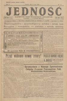 Jedność : bezpartyjne pismo pracowników umysłowych. R.6, 1930, Nr 10