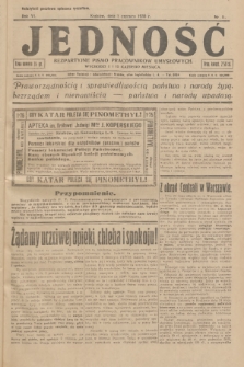 Jedność : bezpartyjne pismo pracowników umysłowych. R.6, 1930, Nr 11