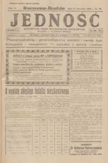 Jedność : bezpartyjne pismo pracowników umysłowych. R.6, 1930, Nr 18