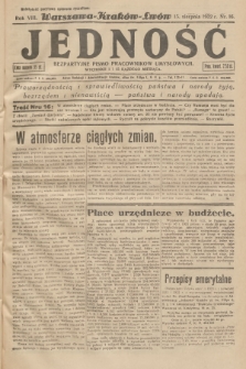 Jedność : bezpartyjne pismo pracowników umysłowych. R.8, 1932, Nr 16