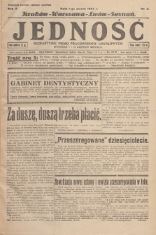 Jedność : bezpartyjne pismo pracowników umysłowych. R.10, 1934, Nr 5