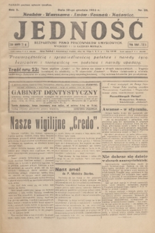 Jedność : bezpartyjne pismo pracowników umysłowych. R.10, 1934, Nr 23