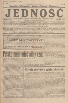 Jedność : bezpartyjne pismo pracowników umysłowych. R.11, 1935, Nr 7