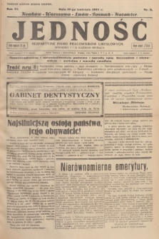 Jedność : bezpartyjne pismo pracowników umysłowych. R.11, 1935, Nr 8