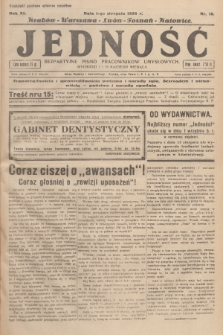 Jedność : bezpartyjne pismo pracowników umysłowych. R.11, 1935, Nr 15