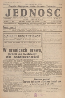 Jedność : bezpartyjne pismo pracowników umysłowych. R.12, 1936, Nr 1