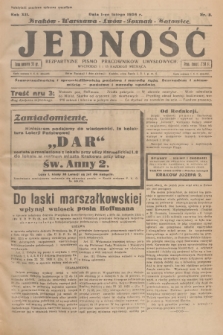 Jedność : bezpartyjne pismo pracowników umysłowych. R.12, 1936, Nr 3