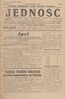 Jedność : bezpartyjne pismo pracowników umysłowych. R.12, 1936, Nr 6