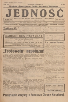 Jedność : bezpartyjne pismo pracowników umysłowych. R.12, 1936, Nr 13