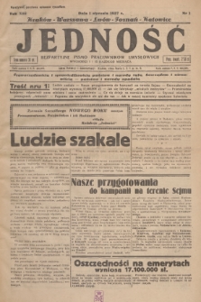 Jedność : bezpartyjne pismo pracowników umysłowych. R.13, 1937, Nr 1