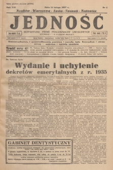 Jedność : bezpartyjne pismo pracowników umysłowych. R.13, 1937, Nr 4