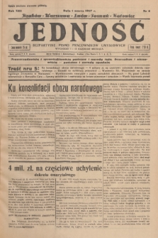 Jedność : bezpartyjne pismo pracowników umysłowych. R.13, 1937, Nr 5