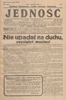 Jedność : bezpartyjne pismo pracowników umysłowych. R.13, 1937, Nr 7