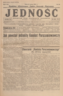 Jedność : bezpartyjne pismo pracowników umysłowych. R.13, 1937, Nr 10