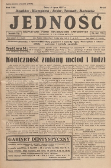 Jedność : bezpartyjne pismo pracowników umysłowych. R.13, 1937, Nr 14