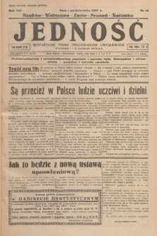 Jedność : bezpartyjne pismo pracowników umysłowych. R.13, 1937, Nr 19