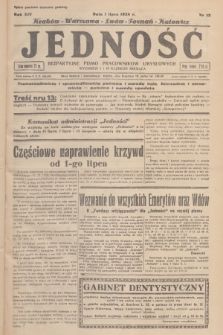 Jedność : bezpartyjne pismo pracowników umysłowych. R.14, 1938, Nr 13