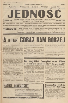 Jedność : bezpartyjne pismo pracowników umysłowych. R.14, 1938, Nr 15