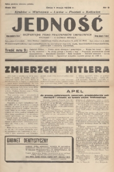 Jedność : bezpartyjne pismo pracowników umysłowych. R.15, 1939, Nr 9