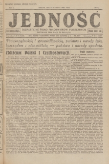 Jedność : bezpartyjne pismo pracowników publicznych. R.1, 1925, Nr 6