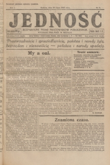 Jedność : bezpartyjne pismo pracowników publicznych. R.1, 1925, Nr 8