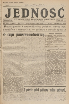 Jedność : bezpartyjne pismo pracowników publicznych. R.1, 1925, Nr 9