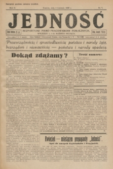 Jedność : bezpartyjne pismo pracowników publicznych. R.2, 1926, Nr 7