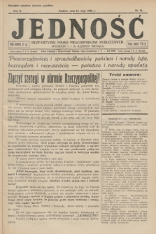 Jedność : bezpartyjne pismo pracowników publicznych. R.2, 1926, Nr 10