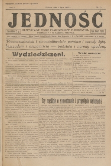 Jedność : bezpartyjne pismo pracowników publicznych. R.2, 1926, Nr 13