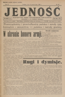Jedność : bezpartyjne pismo pracowników publicznych. R.2, 1926, Nr 20