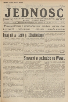 Jedność : bezpartyjne pismo pracowników umysłowych. R.3, 1927, Nr 11