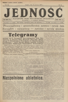 Jedność : bezpartyjne pismo pracowników umysłowych. R.3, 1927, Nr 12