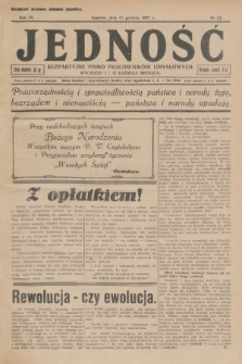 Jedność : bezpartyjne pismo pracowników umysłowych. R.3, 1927, Nr 22