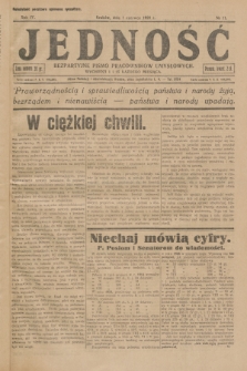 Jedność : bezpartyjne pismo pracowników umysłowych. R.4, 1928, Nr 11