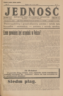 Jedność : bezpartyjne pismo pracowników umysłowych. R.4, 1928, Nr 14