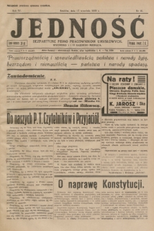 Jedność : bezpartyjne pismo pracowników umysłowych. R.4, 1928, Nr 16