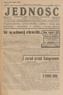 Jedność : bezpartyjne pismo pracowników umysłowych. R.4, 1928, Nr 18