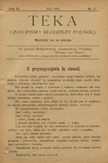 Teka : czasopismo młodzieży polskiej, R. 3, T. 4, 1901, Nr 5